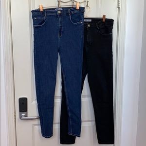 2 ZARA authentic denim jegging jeans by TRF